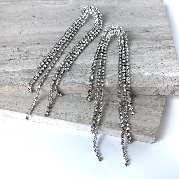 NEW~ Anthropologie Amber Sceats "Rounded Out" Crystal fringe Earrings - Picture 6 of 8